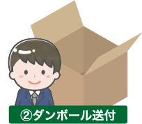 ②ダンボール送付